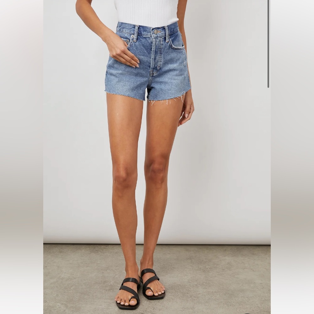 NWT Rails Women's The Fairfax High Rise Cut Off Short in Atlantic blue size 26